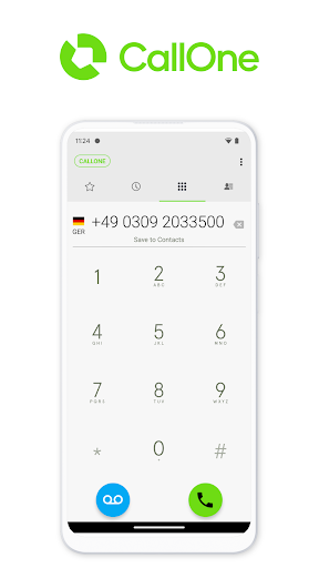 Android application CallOne Softphone screenshort