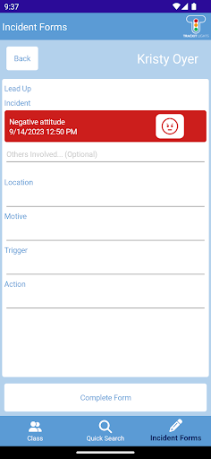 Trackit Lights Teacher App