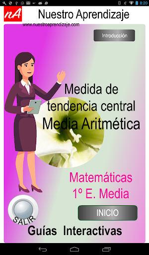 Android application Media Aritmética o Promedio screenshort