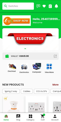 Android application Wikom Shoppers screenshort