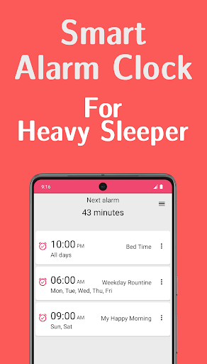 Android application Smart Alarm Clock screenshort