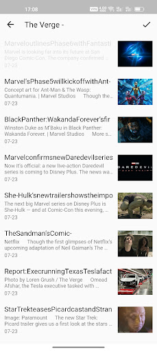 Feeder - RSS Reader Screen 3