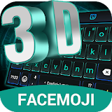 3D Neon Hologram Black Keyboard Theme icon