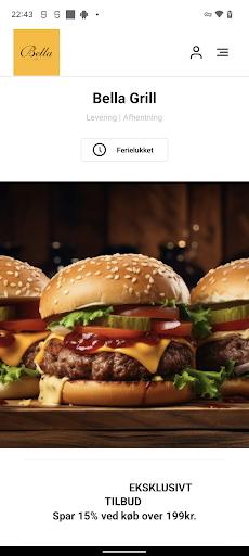 Android application Bella Grill screenshort