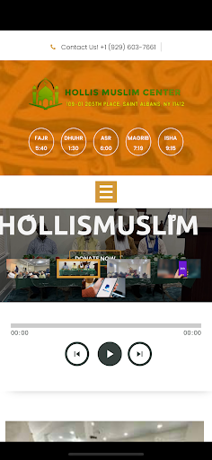 Android application HollisMuslimCenter screenshort