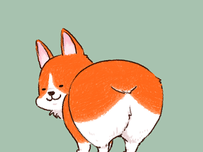 √無料でダウンロード！ ��ーギー イラスト おしり ��料 278403