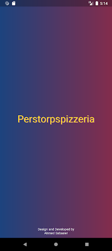 Android application Perstorpspizzeria screenshort