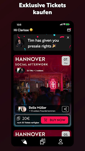 Social Club Events Screen 2