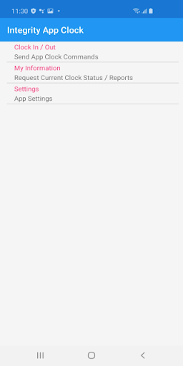 Integrity TimeTrust App Clock Screen 3