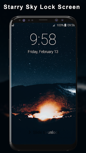 Android application Starry Sky Lock Screen screenshort