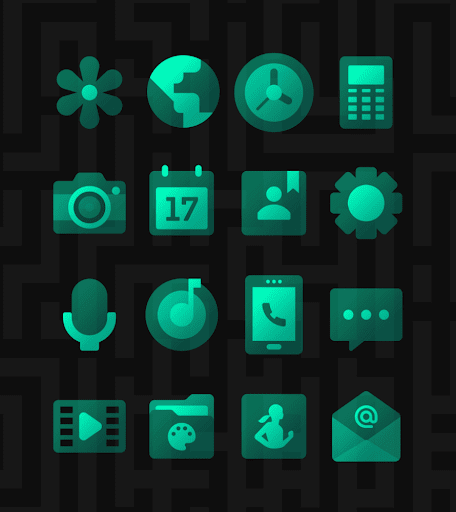 Screenshot of Takoizu Cyan - Icon Pack
