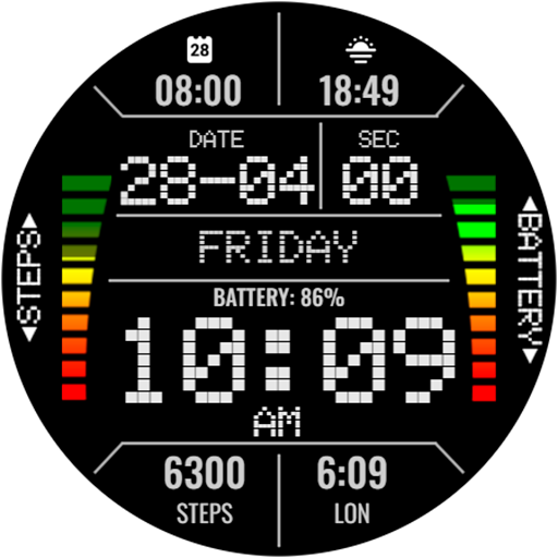 ALX10 LCD Digital Watch Face