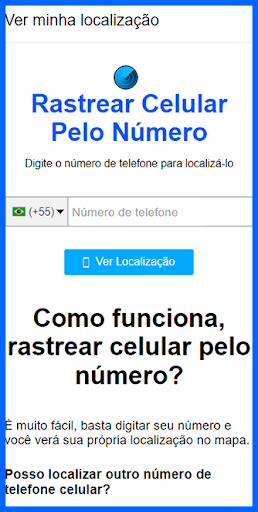 Android application Rastrear Celular Pelo Número screenshort