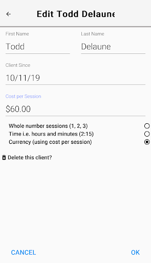 Client Tracker Screen 3