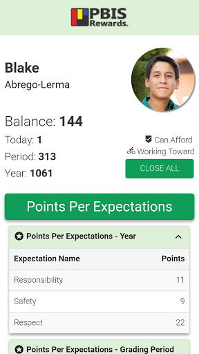 PBIS Rewards Student