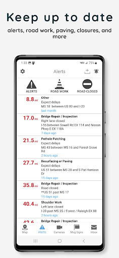 Screenshot of MDOT Traffic (Mississippi)
