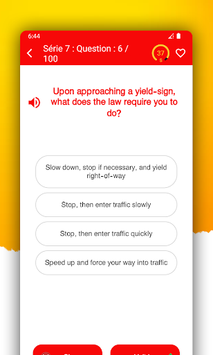 Ontario G1 Driving Test Screen 3