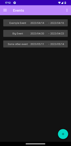 Android application Event Buddy screenshort