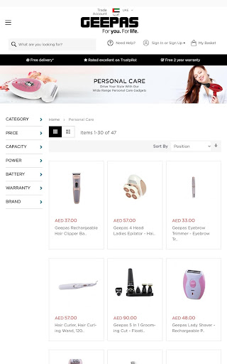 Geepas Store Screen 3