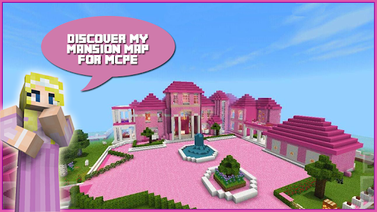 Map Pink Princess House for MC APK for Android Download 1