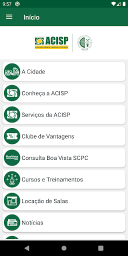 Android application ACISP São Pedro screenshort