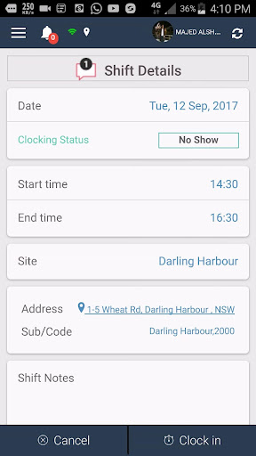 ClickTime Mobile Screen 2