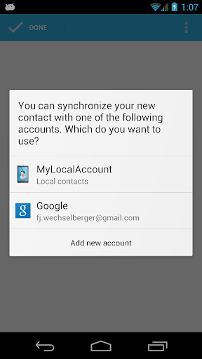 MyLocalAccount Screen 2