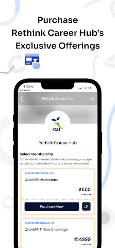 Rethink Career Hub Screen 2