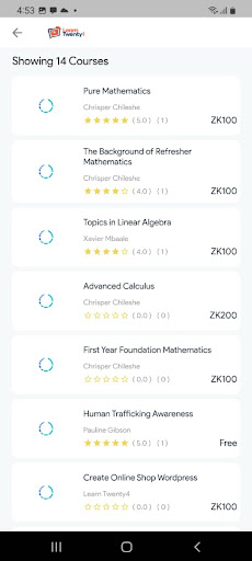 Android application LearnTwenty4 screenshort