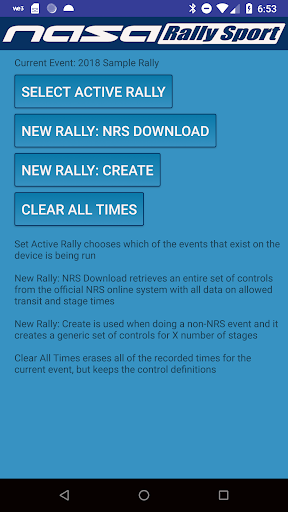 Rally Time Calculator Screen 3