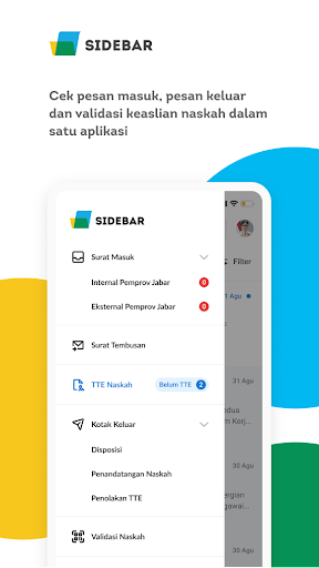 Android application SIDEBAR Jawa Barat screenshort