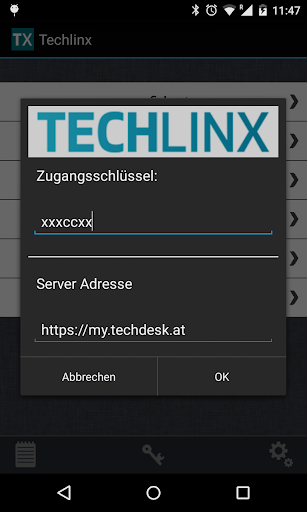 Android application Techlinx mobile screenshort