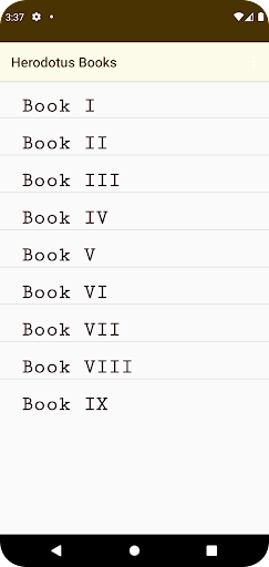 Android application Herodotus [Book] screenshort