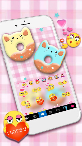 Kitty Cat Donuts Keyboard Them Screen 3