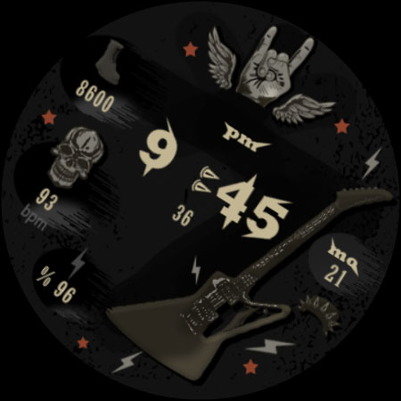 Android application W-Design WOS066 - Watch Face screenshort