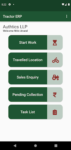 Android application TracBiz screenshort