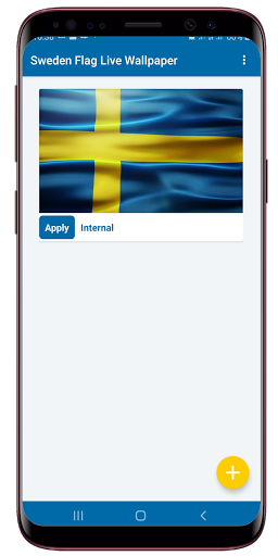 Android application Sweden Flag Live Wallpaper screenshort