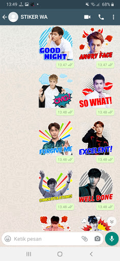 Chat Sticker WA EXO Boy Band WAStickerApps