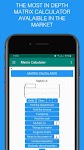 screenshot of Matrix Calculator | solution