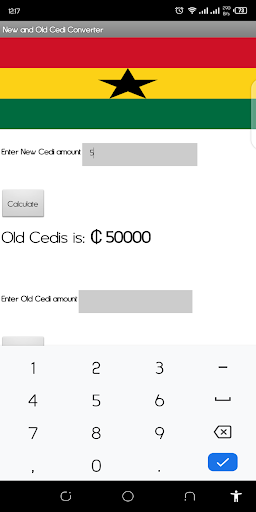 New Cedi Converter Screen 2