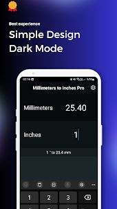 Millimeters to Inches Pro
