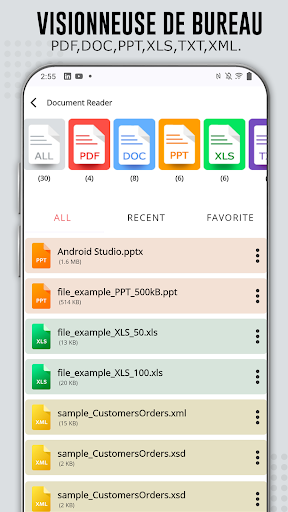 Aperçu de l'application