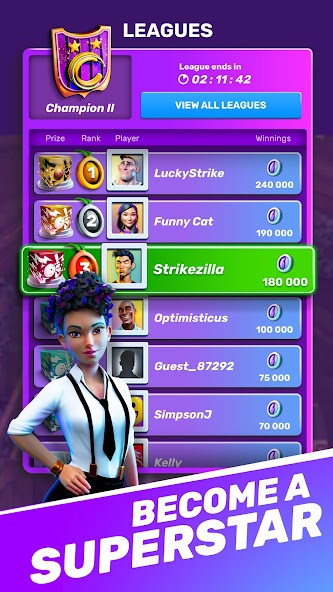 Bowling Clash: 3D Crew Game MOD APK screenshot