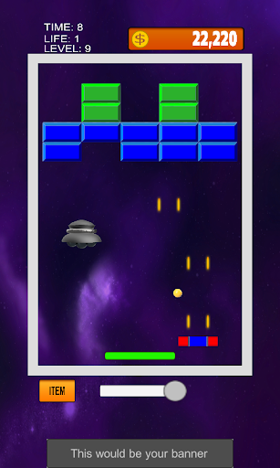 Brick breaker space mission Screen 3