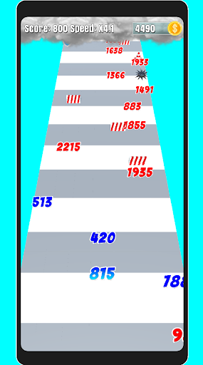 Android application Number Race: Run and merge screenshort