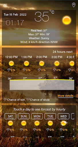 Android application Weather screenshort