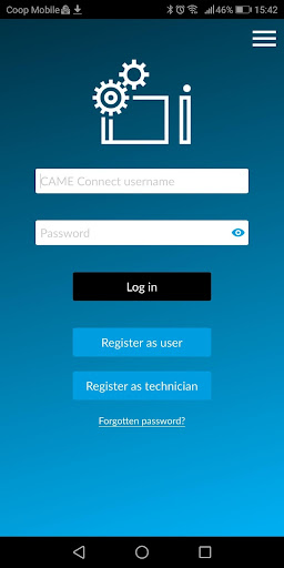 Android application CONNECT SetUp screenshort
