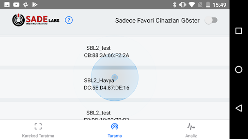 Android application Sadelabs Logger screenshort