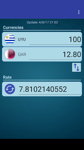 Android application UYU Peso x Qatari Rial screenshort