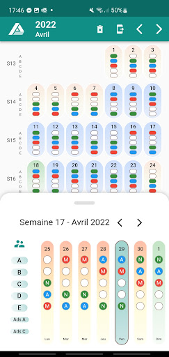 Calendrier des postes - ADK Screen 2